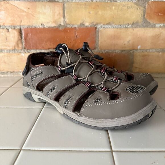 Eddie Bauer Blakely Fisherman Sport Sandals Brown Outdoor Closed Toe size 9 - Picture 1 of 13